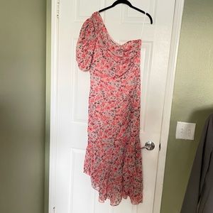 Pink floral dress